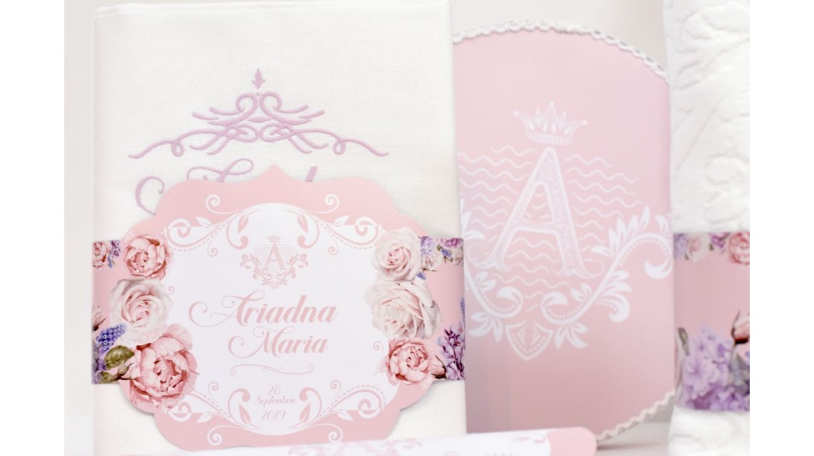 Trusou de botez regal pentru fetite tematica florala, Mica printesa 19